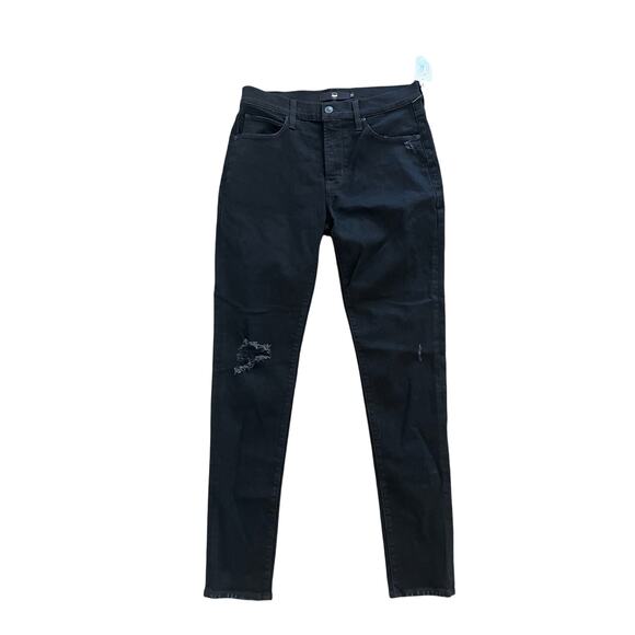 HUDSON Men Jeans Size 32 ZEV Skinny Zip Fly Black Grunge Punk Edgy